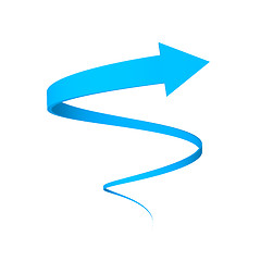 Image showing Blue Spiral Arrow