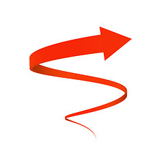 Image showing Red Spiral Arrow