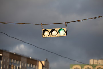 Image showing hanging traffic light