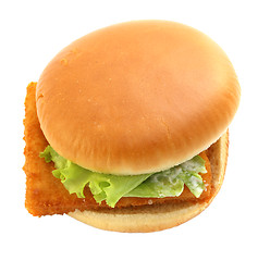 Image showing Burger with fish