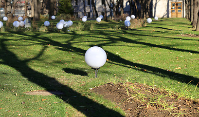 Image showing Lights in the park