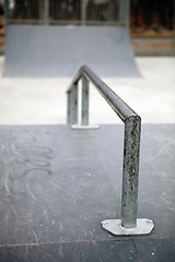 Image showing Skatepark Grind Rail