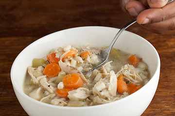 Image showing Bowl of Chicken Soup