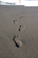 Image showing Footprints to the sea