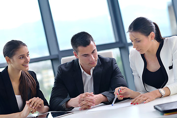 Image showing business people group in a meeting at office