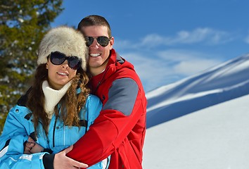 Image showing young couple on winter vacation