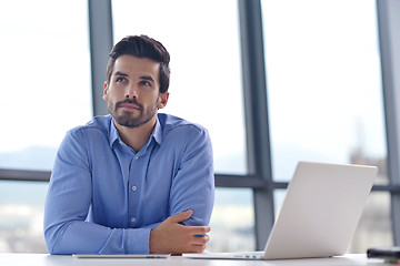 Image showing happy young business man at office