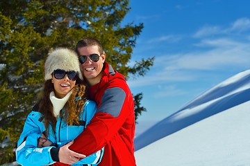 Image showing young couple on winter vacation