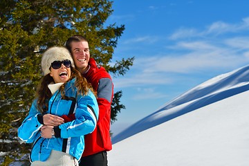 Image showing young couple on winter vacation