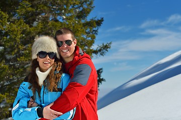 Image showing young couple on winter vacation