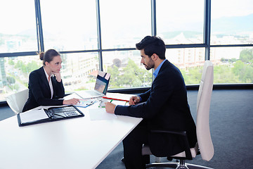 Image showing business people group in a meeting at office