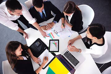 Image showing business people group in a meeting at office