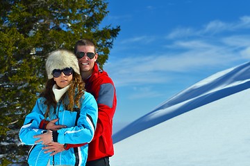 Image showing young couple on winter vacation