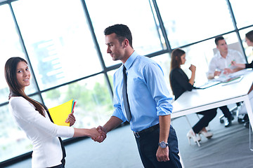 Image showing business people group in a meeting at office