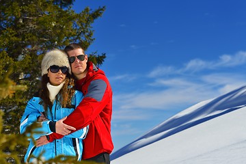 Image showing young couple on winter vacation