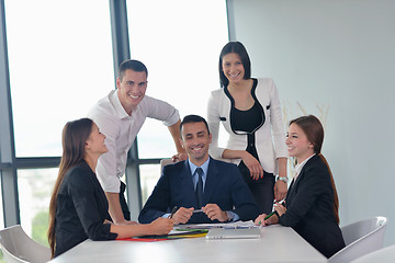 Image showing business people group in a meeting at office