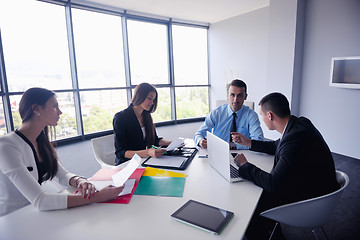 Image showing business people group in a meeting at office