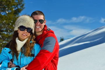 Image showing young couple on winter vacation