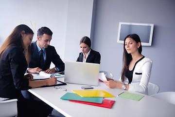 Image showing business people group in a meeting at office