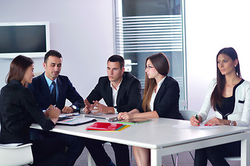 Image showing business people group in a meeting at office