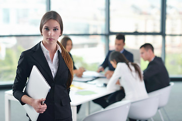 Image showing business people group in a meeting at office