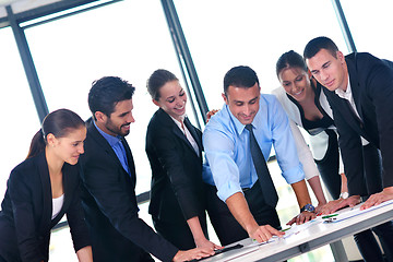 Image showing business people group in a meeting at office