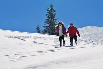 Image showing young couple on winter vacation