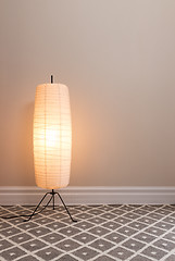 Image showing Cozy lamp in empty room