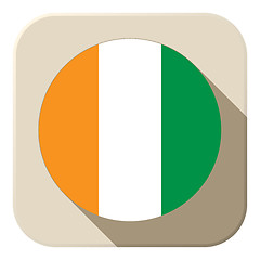 Image showing Ireland Flag Button Icon Modern