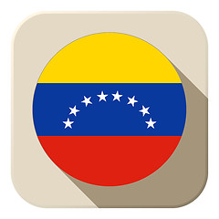 Image showing Venezuela Flag Button Icon Modern