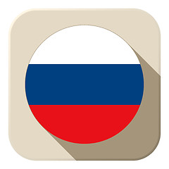 Image showing Russia Flag Button Icon Modern