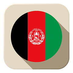 Image showing Afghanistan Flag Button Icon Modern