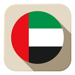 Image showing United Arab Emirates Flag Button Icon Modern