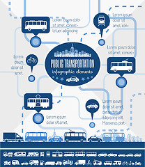 Image showing Transportation Infographic Template.