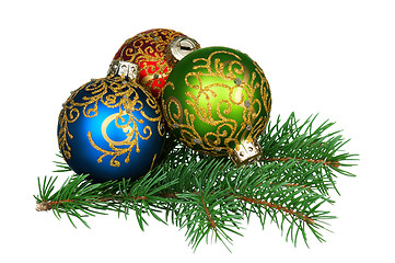 Image showing Christmas baubles