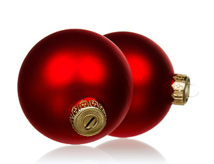 Image showing Red baubles