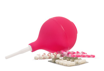 Image showing Medical pink enema