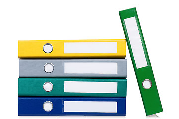 Image showing Colorful folders