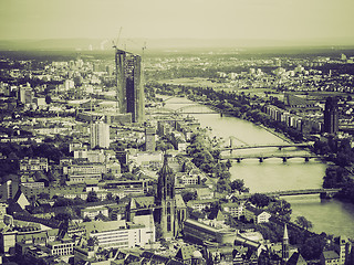 Image showing Vintage sepia Frankfurt am Main, Germany