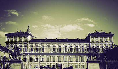 Image showing Vintage sepia Palazzo Reale Turin