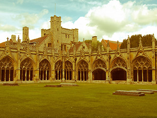 Image showing Retro looking Canterbury Cathedral