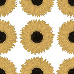 Image showing Sunflower pattern design