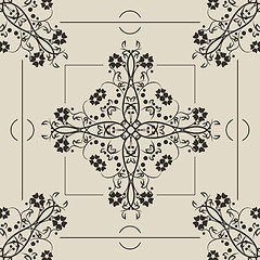 Image showing Seamless monochrome pattern