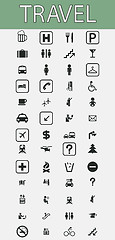 Image showing Travel pictograms set