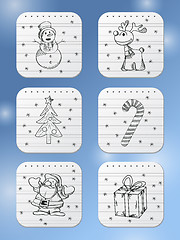 Image showing Winter holidays icons