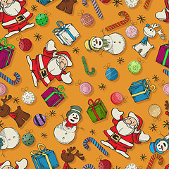 Image showing Seamless Christmas pattern design