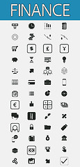 Image showing Finance pictograms set