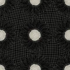 Image showing Grunge sunflower pattern