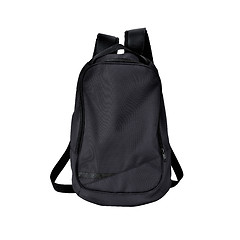Image showing Black backpack isolated with path