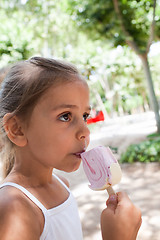 Image showing Enjoying ice-cream